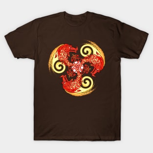 Red dragon triskelion T-Shirt